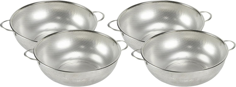 Chef Craft Select Microperforated Colander, 1.5 Quart, Stainless Steel