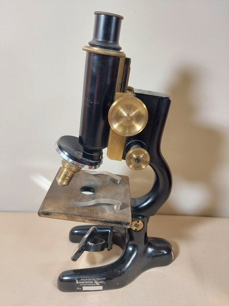 Antique 1915 Bausch&Lomb Optical Microscope With Box