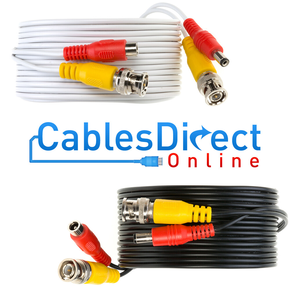 CCTV Cable Plug & Play Security Camera Wire BNC Power Video Audio 10FT - 100FT