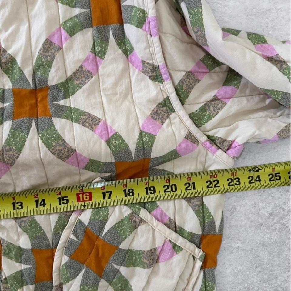 Universal Thread Women Retro Quilted Patchwork Jacket Cream M