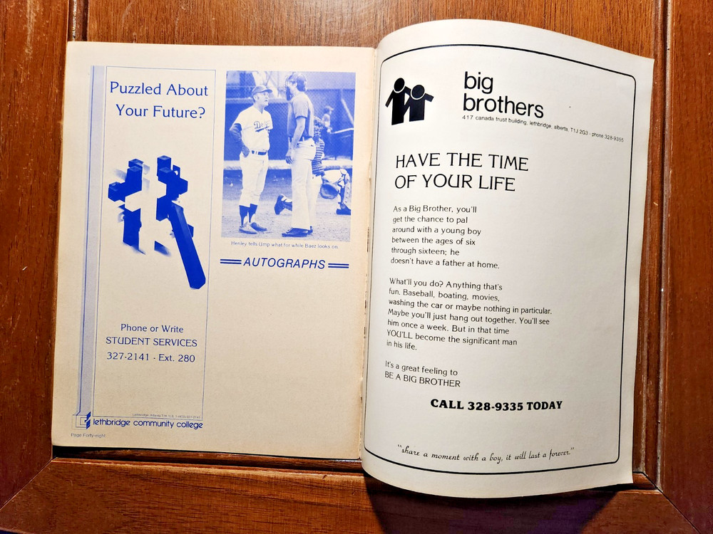 1979 LETHBRIDGE DODGERS Baseball Program