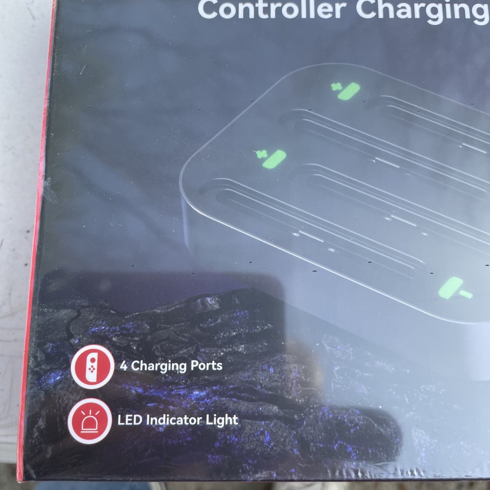 N4502 Controller Charging Dock Black 4 Ports LED Indicator Light 2023