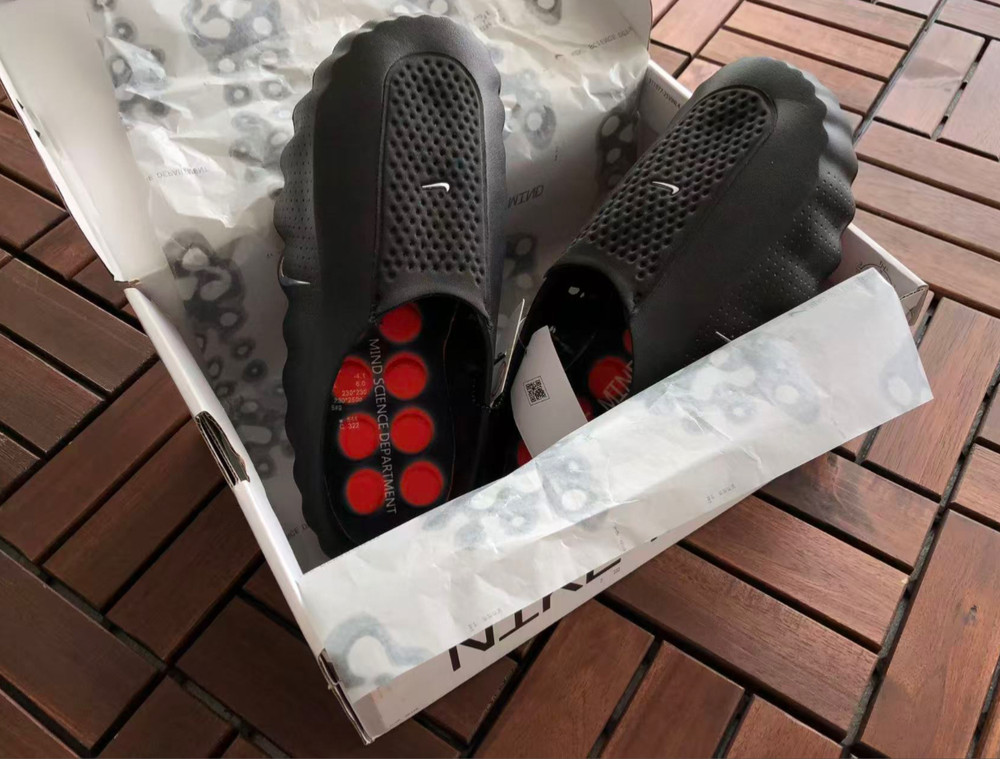 nike mind 001 black slides