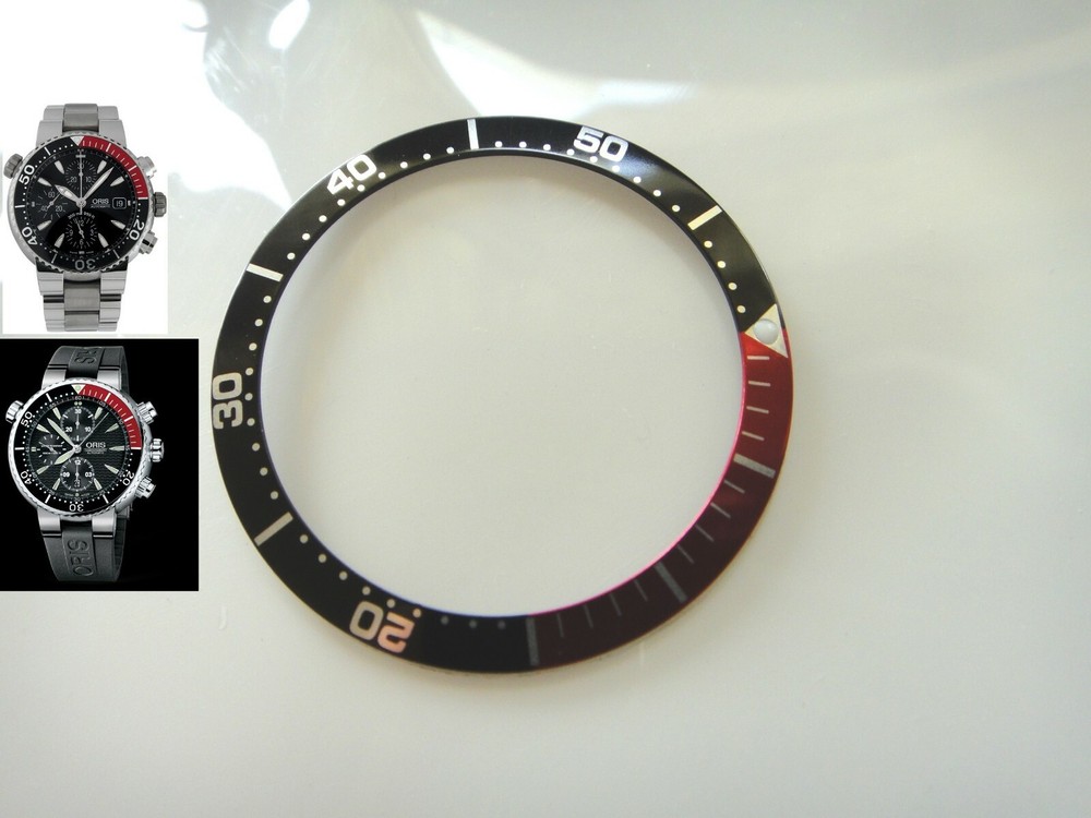 New ORIS Top Bezel Insert Ring Titanium CHRONOGRAPH Diver 7542 Ø 44mm