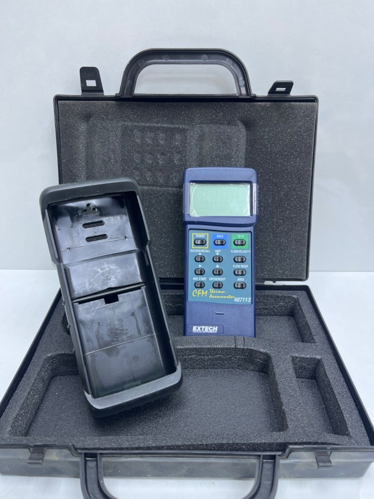 Extech CFM Thermo-Anemometer Model 407113 (Meter Only, No Probe)