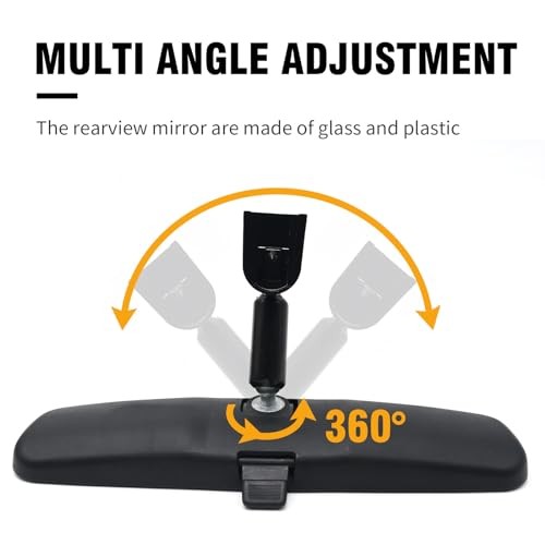 10.5" Universal Rear View Mirror, Interior Rearview Mirror Kit Replacement for