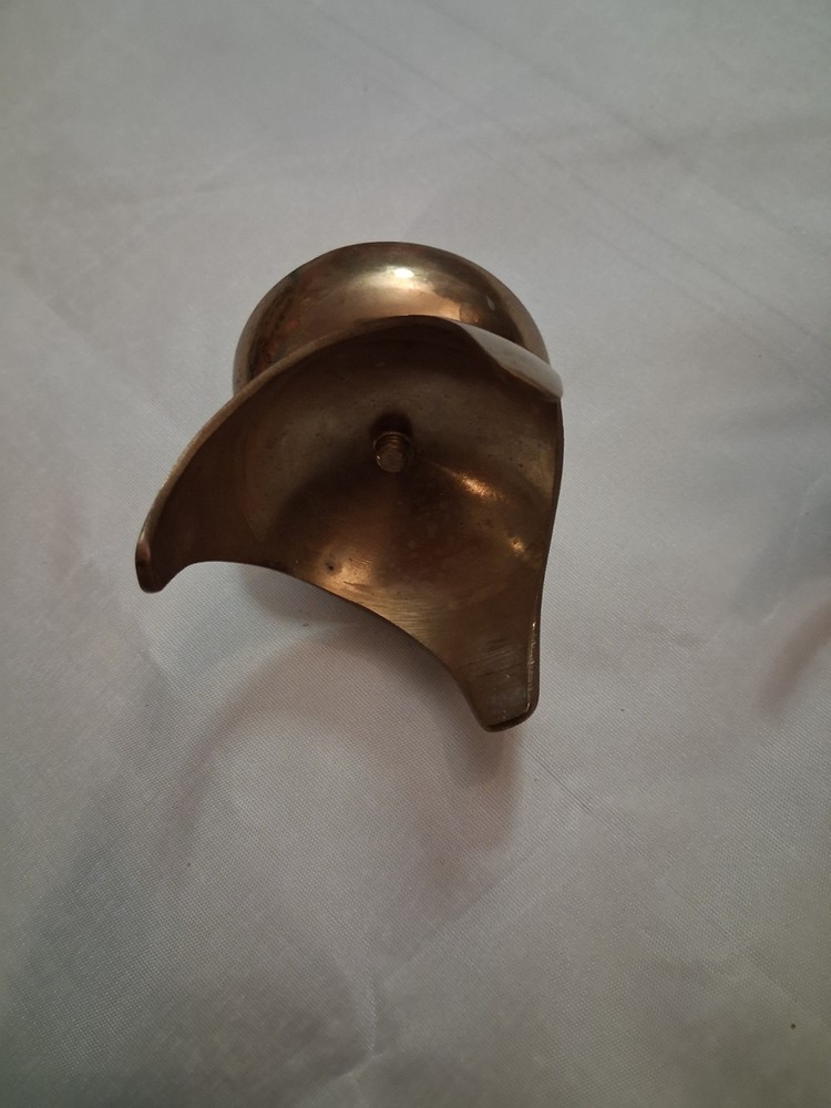 Mid Century Space Age Atomic Candleholders Solid Brass Pair