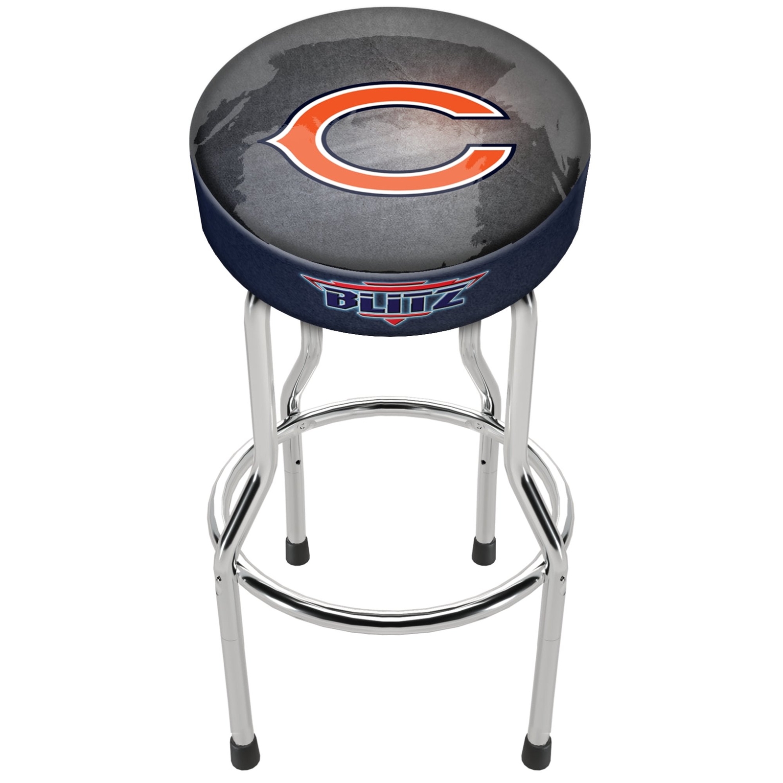 NFL Team Logo Bar Stool Adjustable Swivel Seat High Back Chair Blitz Football
