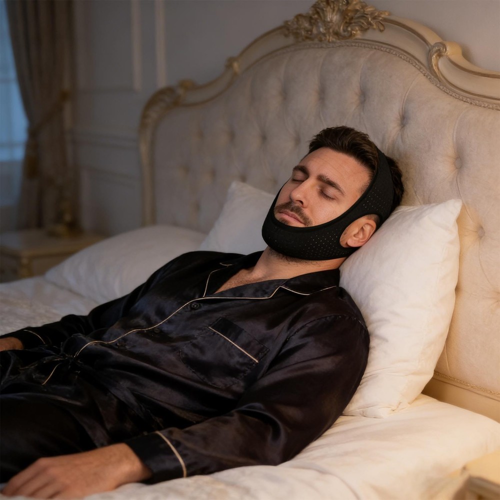 Chin Strap For Sleeping Adjustable Soft Comfortable Breathable Sleep Chin Strap