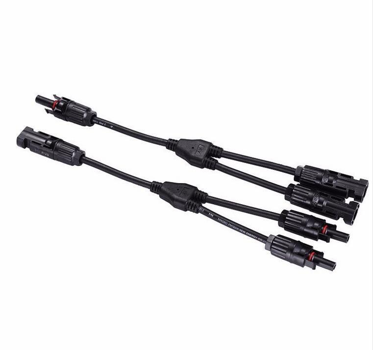 Solar Panel Cable Wire Connector PV Wire Branch T Y Splitter Adapter