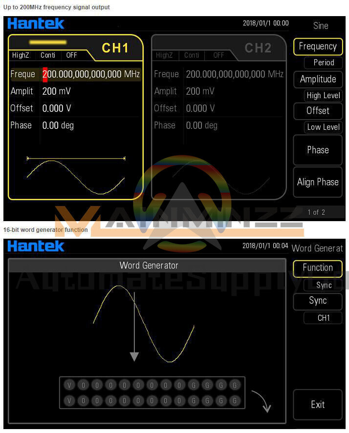 New ONE Hantek Arbitrary waveform Function generator HDG6202B