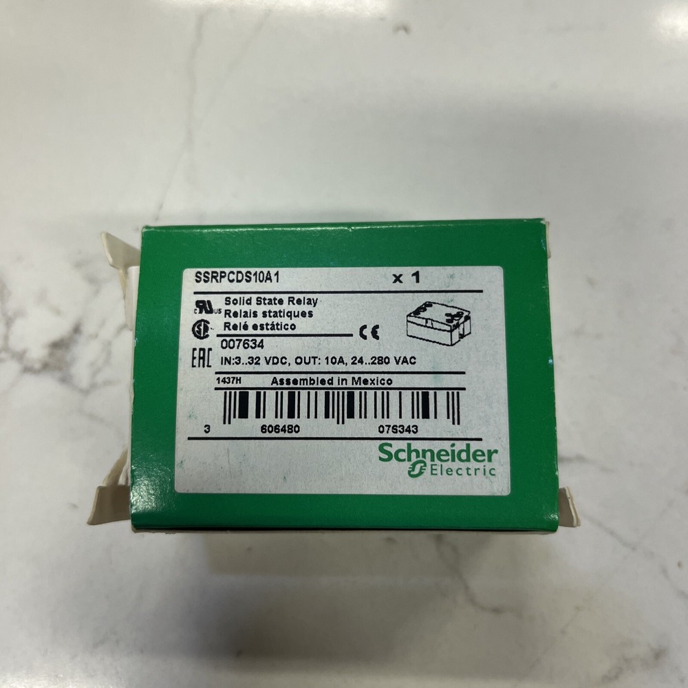 Schneider SSRPCDS10A1 Zelio Solid State Relays Contact - Panel Mounting