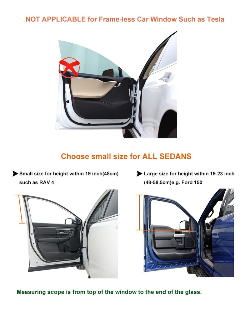 Large SUVs Compact Vans Front Window Screens for Camping Front Window Sun Sha...