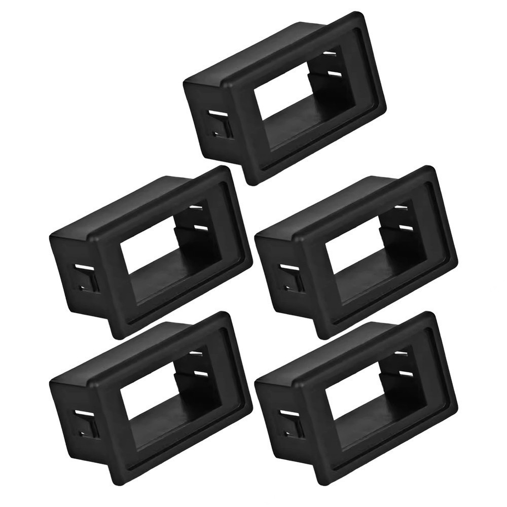Rocker Switch Holder Panel Kit 5pcs ABS for Dashboard Installation Black