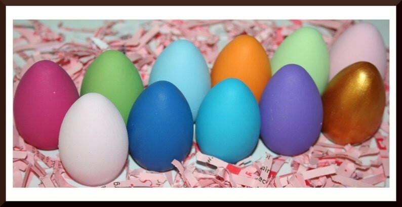 6- 2" Wood Egg Easter Egg Egg Decor Paint Eggs Pretend Play Natural Toy Easter