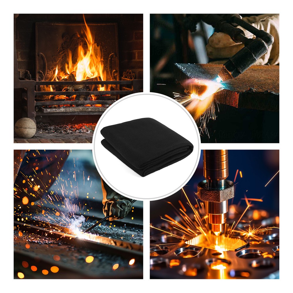 2pcs 40'' Fireproof Fireplace Hearth Rug Protection Mat Floor Flame Resistant