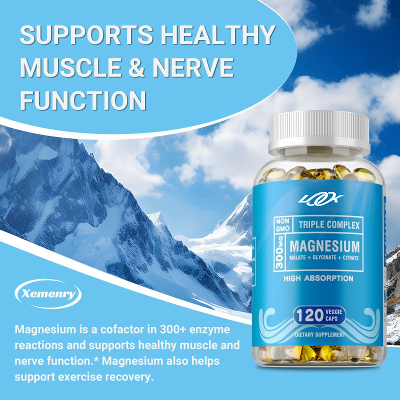 Triple Magnesium Complex 300mg - Improves Sleep, Energy & Immune Support