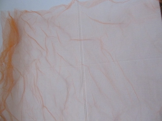 ORANGE MESH FABRIC - 6' BY 30' PLUS . HALLOWEEN DECORATING ?