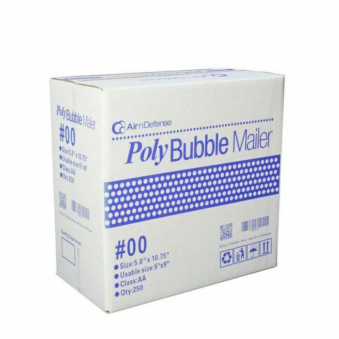 #00 5x10 Poly Bubble Padded Envelopes Mailing Mailers Shipping Bags AirnDefense