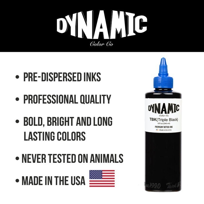 Dynamic Triple Black Tattoo Ink 1 oz
