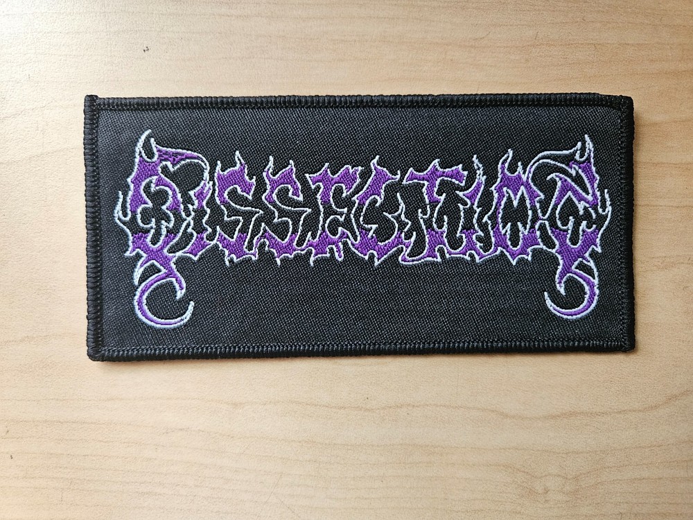 DISSECTION, SEW ON BLACK BORDER WOVEN PATCH