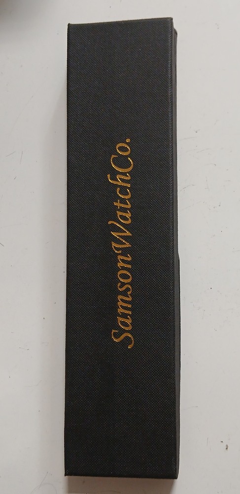 10" X 3"  Black With Beige Silk Lining Samson Watch Co Presentation Box