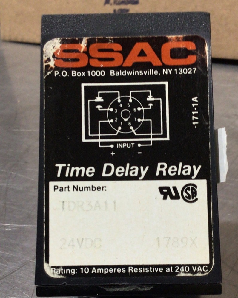 SSAC Time Delay Relay TDR3A11 24VDC 1789X
