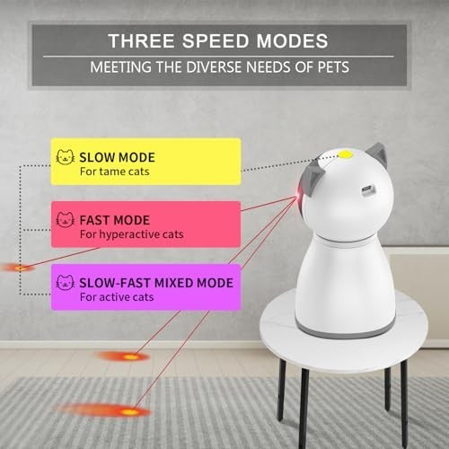 Automatic Cat Laser Toy Motion Activated Rechargeable Random Trajectory USB