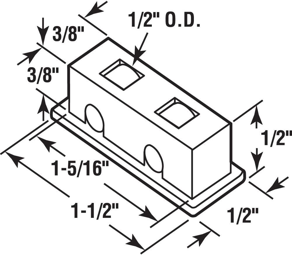 Sliding Window Roller Assembly Brass 1/2 In. Flat Tandem Rollers 2 Pack