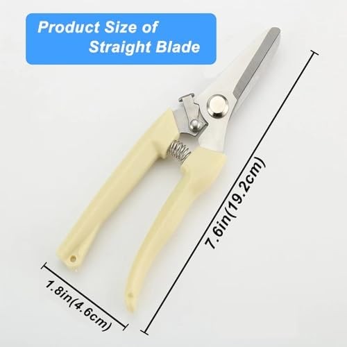 2Pcs Professional Pruning Shears Bypass and Straight