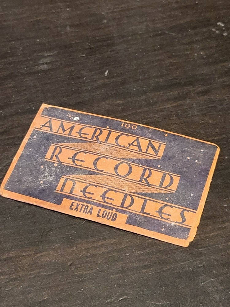 Gramophone phonograph needle packet American record empty