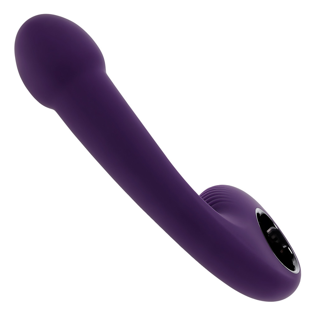 Vibrating Prostate Massager With Ringed Handle Rechargeable Silicone Vibrator