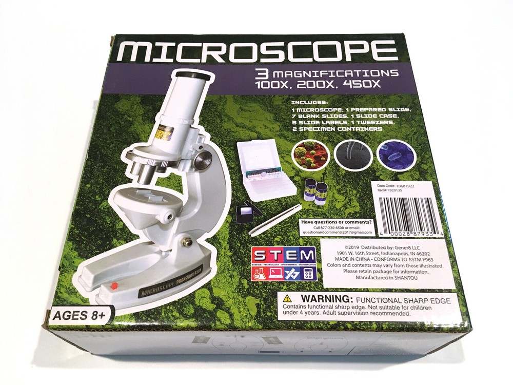 ❤️ Genr8 100X, 200X, 450X Magnification STEM Microscope in Display Box