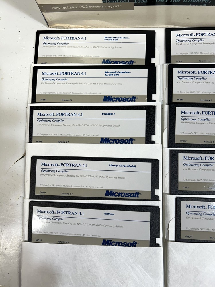 Microsoft Fortran Compiler Vrs 4.1 Includes Software Original Box