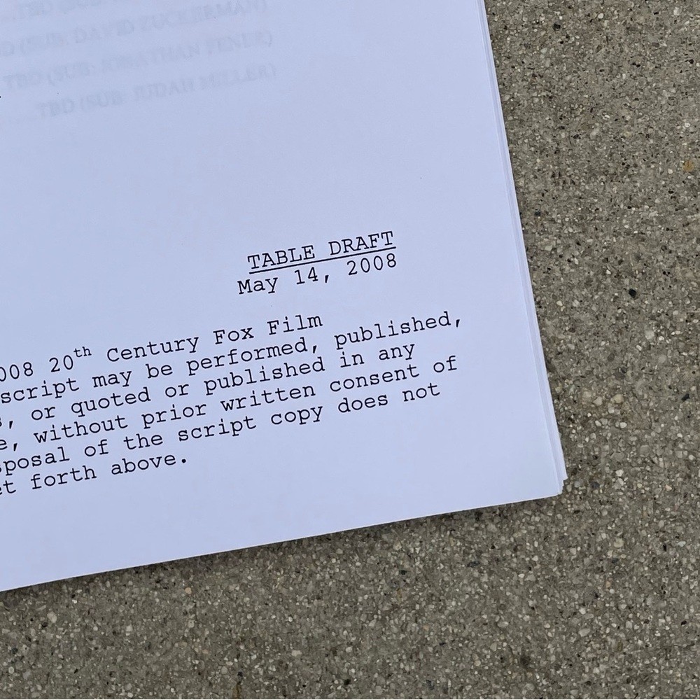American Dad 2008 Production Used Table Draft Script Moon Over Isla Island RARE