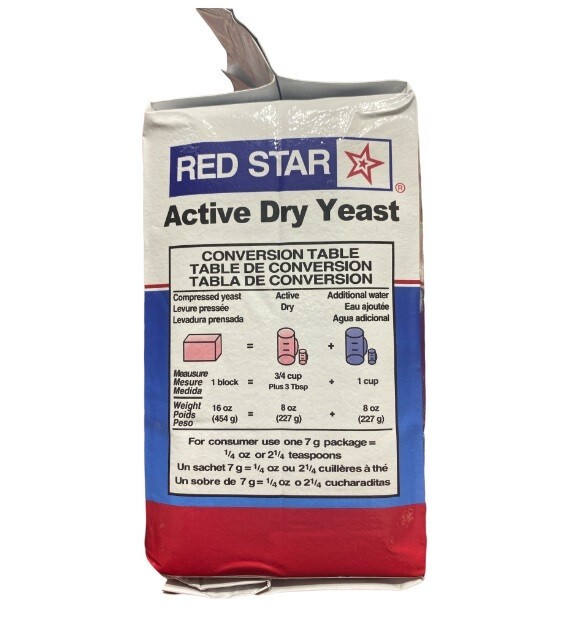 2 Pack Red Star Active Dry Yeast Non GMO 32oz /ea,  Exp 05/2025