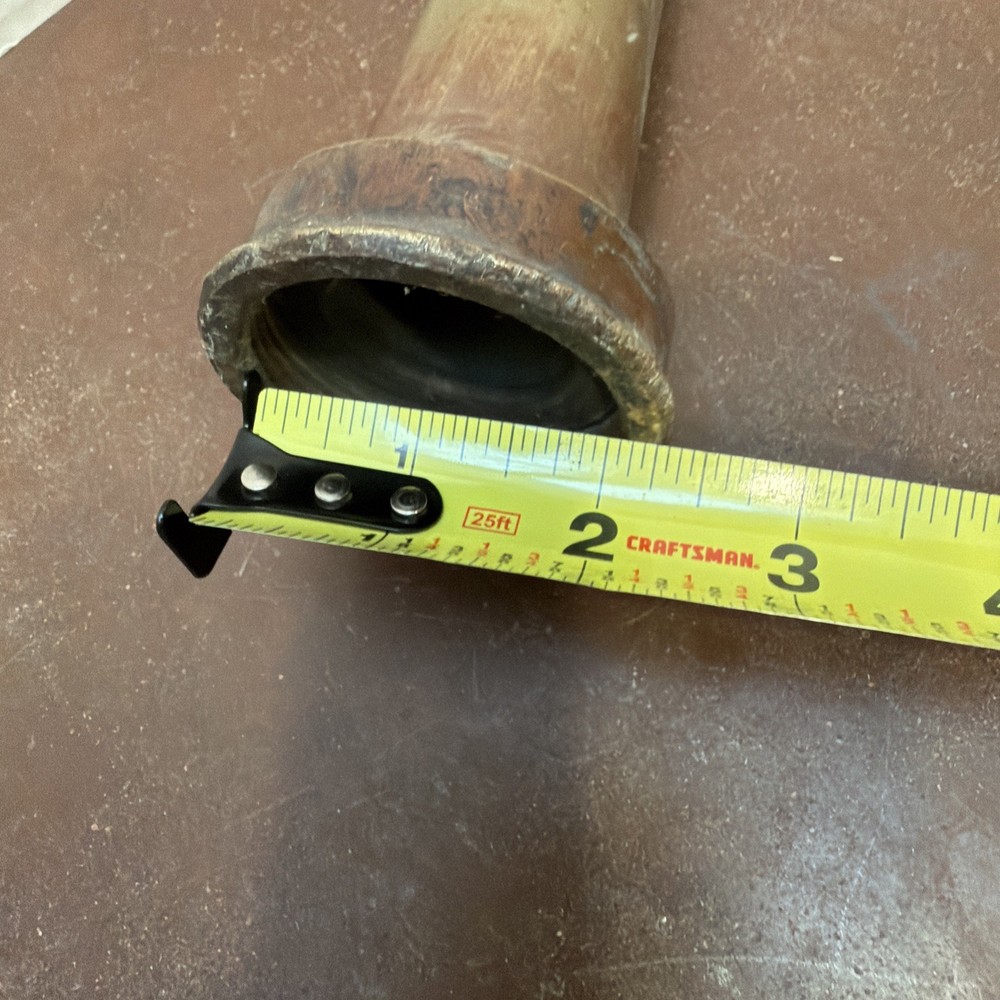Vintage Solid Brass Fire Hose tapered Nozzle 10” with 2 “ threaded end