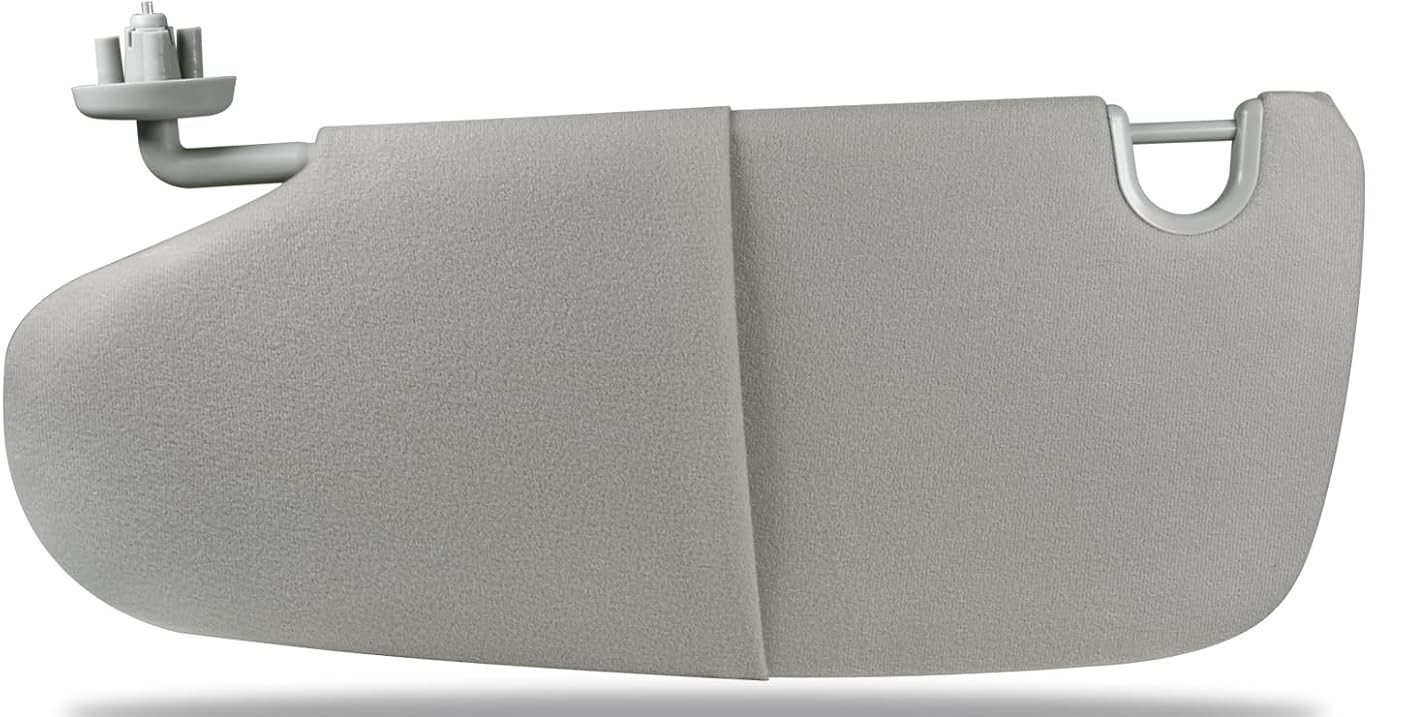 Gray Left Driver Side Car Sun Visor W/O Mirror Compatible with Dodge Ram 1500
