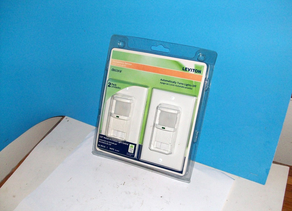 LEVITON DECORA OCCUPANCY SENSOR 2 PACK PR150 WHITE UNOPENED IN PACKAGE