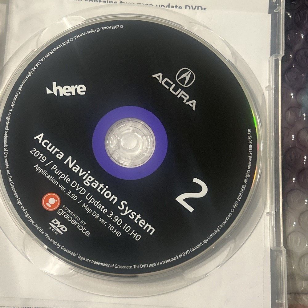 ACURA Navigation System 2019 Purple DVD Update 2 Disc Set