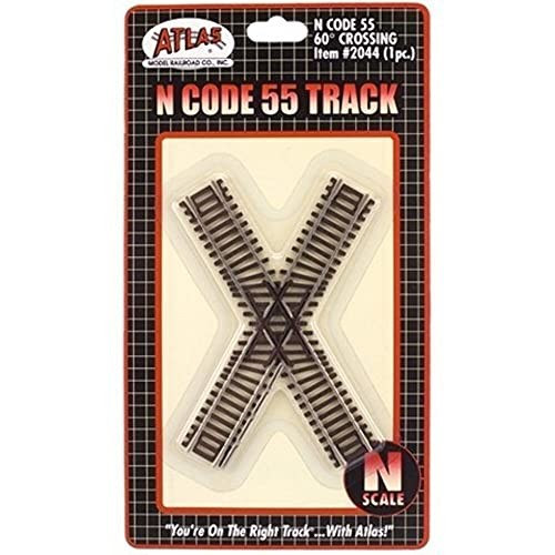 Atlas N Scale Code 55 60-Degree Crossing Model Train Track