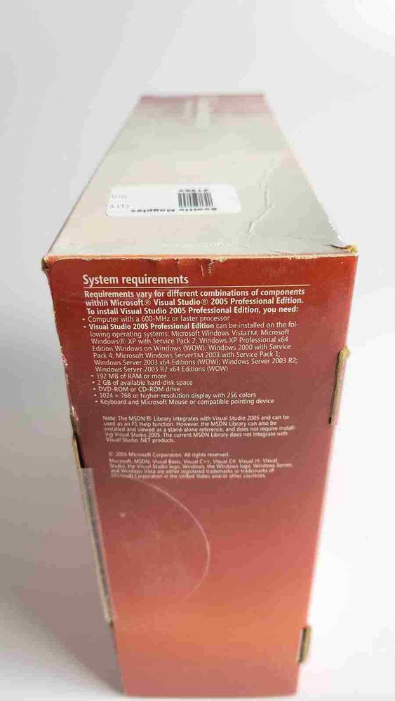 Microsoft Visual Studio Professional 2005 Professional Edition