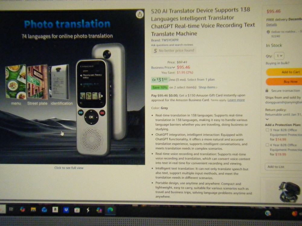 Ai Translator Smart Language Translator Device, Real-Time with 139 Languages