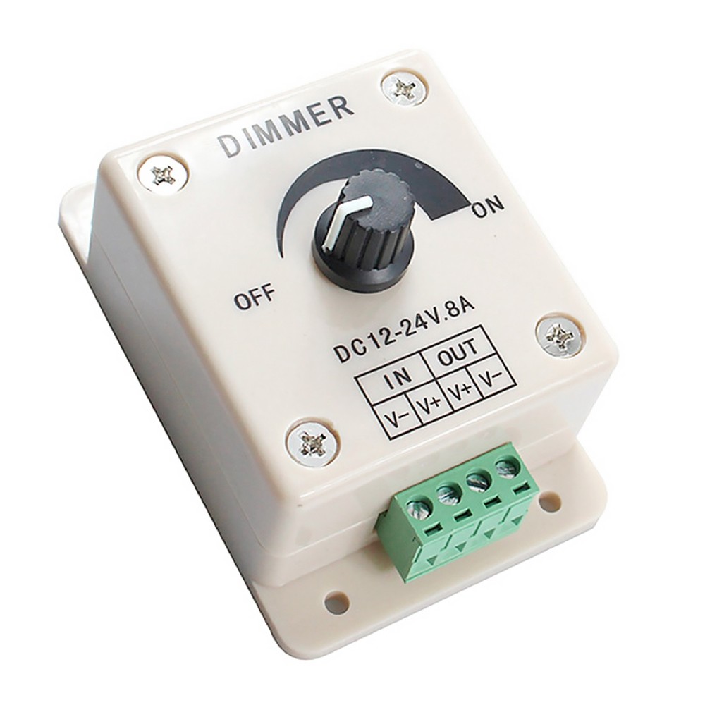 DC 12V 24V LED Dimmer Switch 8A Brightness Controller For LED Strip Light Lamp D