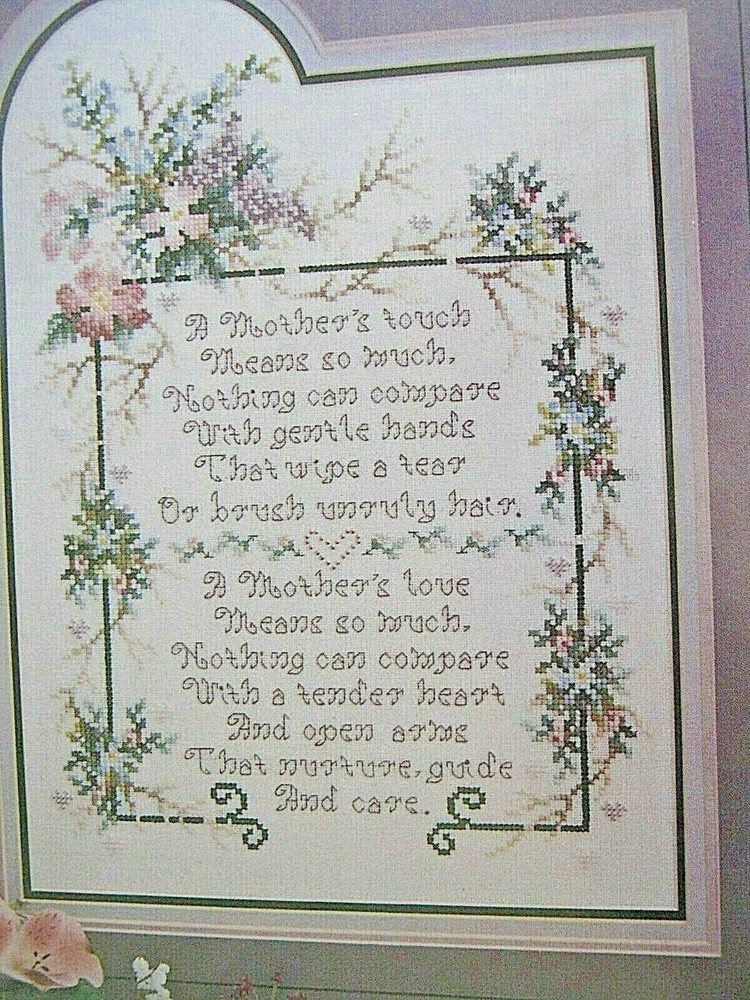 Cross Stitch "MOTHER'S TOUCH" pattern ~ flowers