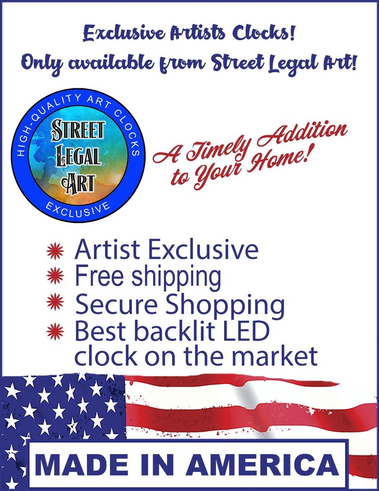 Custom Clock Lighted, Backlit, LED, Wall Clock, Free Shipping