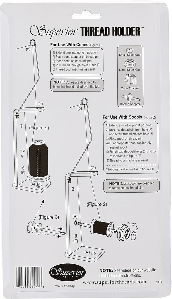 Superior Threads THRDHLDERNEW Holder Thread Stand, 15" Tall, White