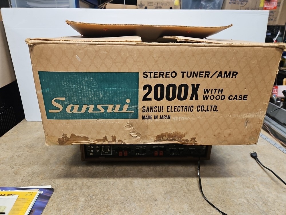 Sansui 2000X Solid State Stereo Receiver Tuner Amplifier Original Box- Paperwork