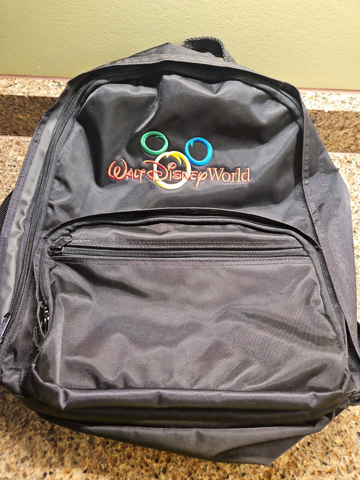 Walt Disney World Backpack Mickey Mouse Ears Embroidery New~Black