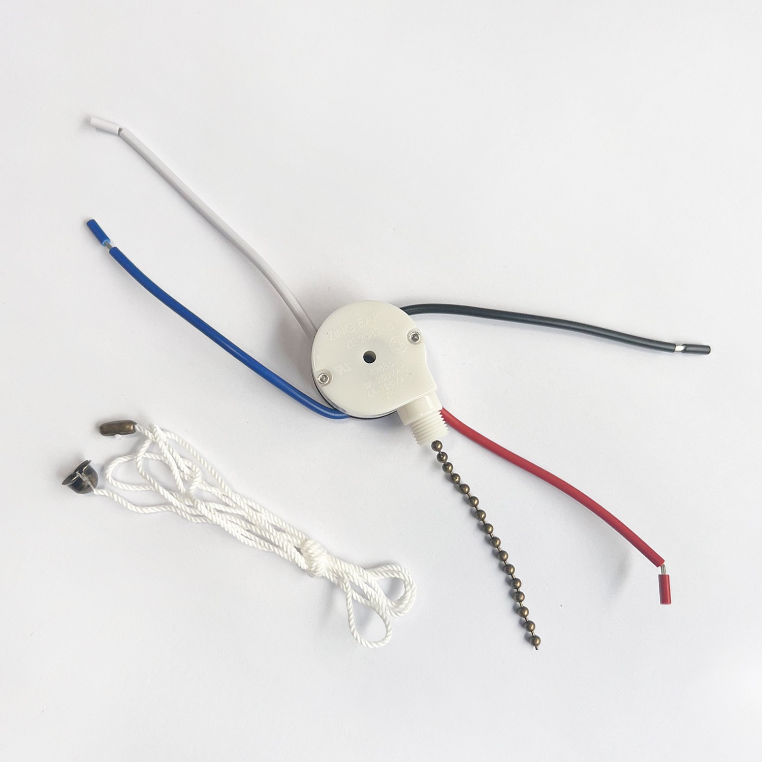 Zing Ear ZE-208S 3Speed 4Wire Ceiling Fan Pull Chain Switch 6A 125VAC-Bronze USA